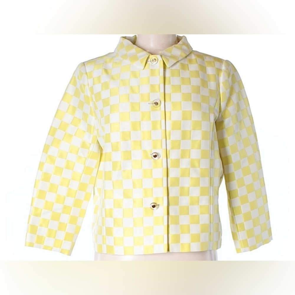 Doncaster Coat, Yellow checkered Print